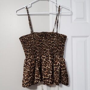 animal printed cami tank top
